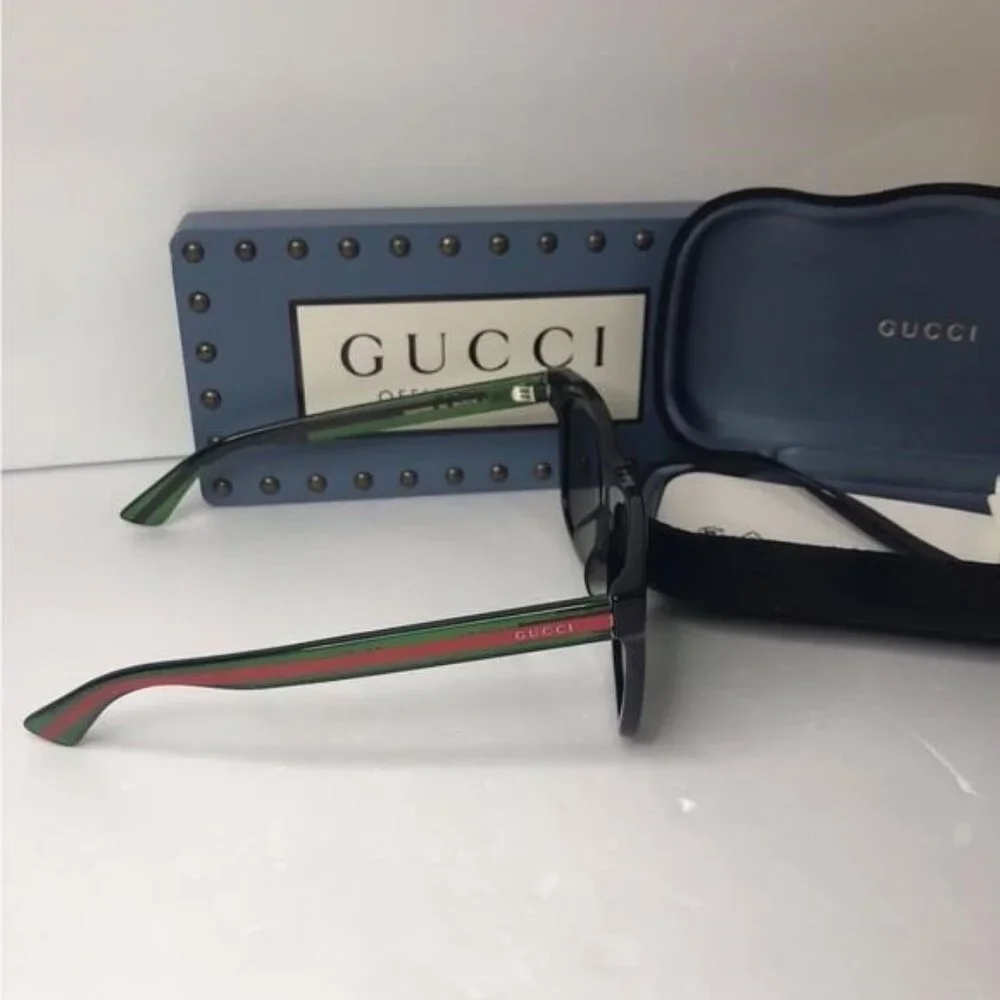 💯 - New Authentic Gucci GG0057SK 002 56 GG0057SK Unisex Sunglasses - Picture 4 of 15
